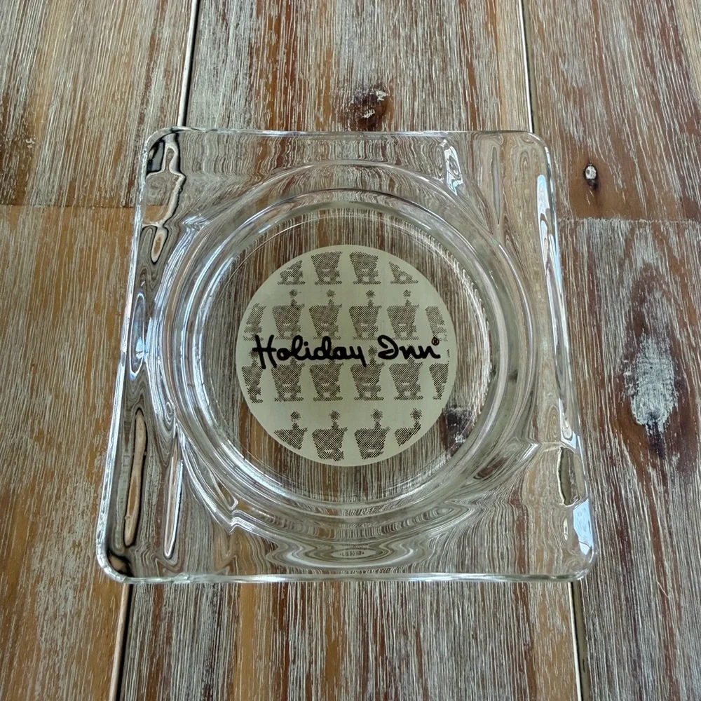 Vintage Holiday Inn Glass Ashtray